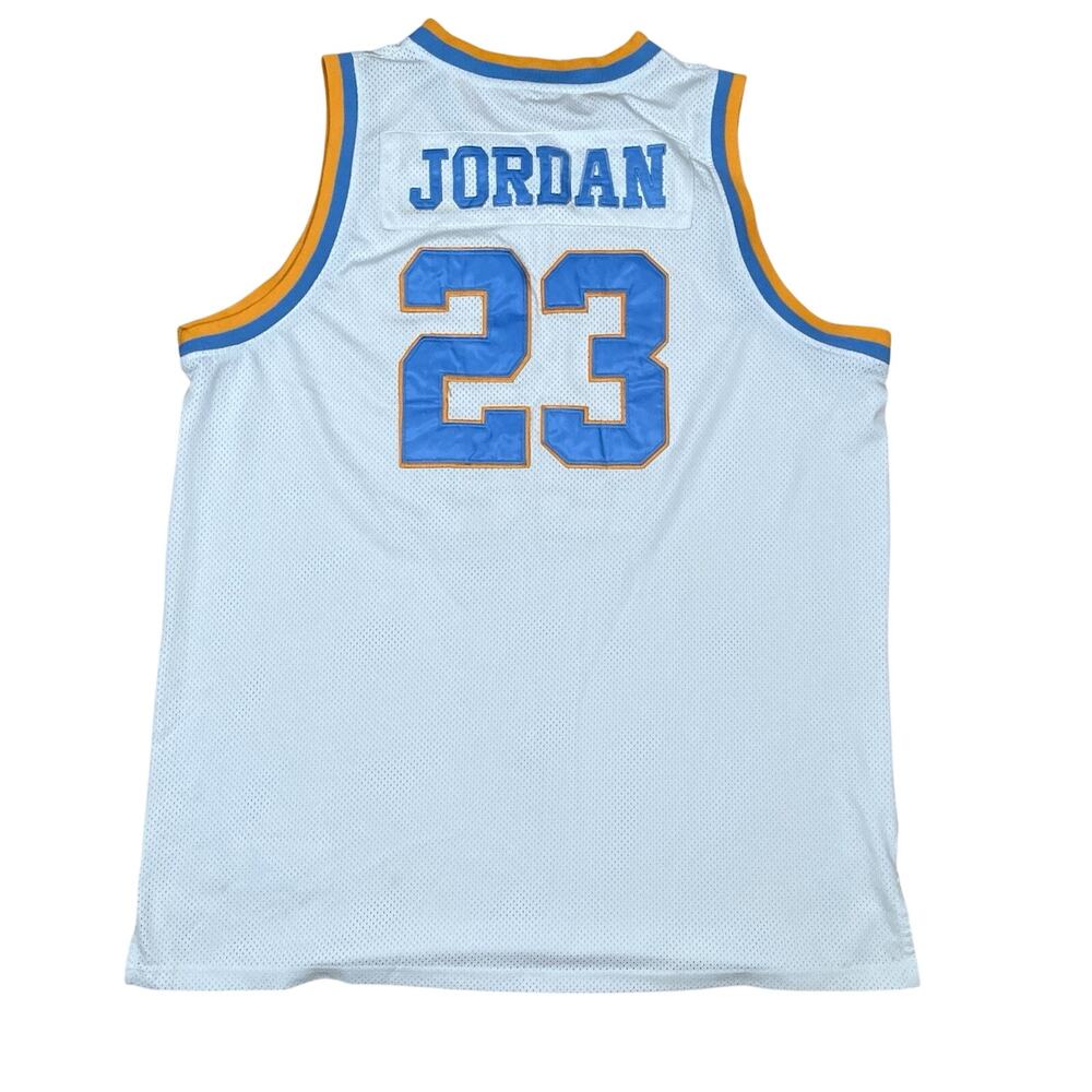 Michael Jordan Laney High School Jersey Size 56 Rare HTF True School Note Stains